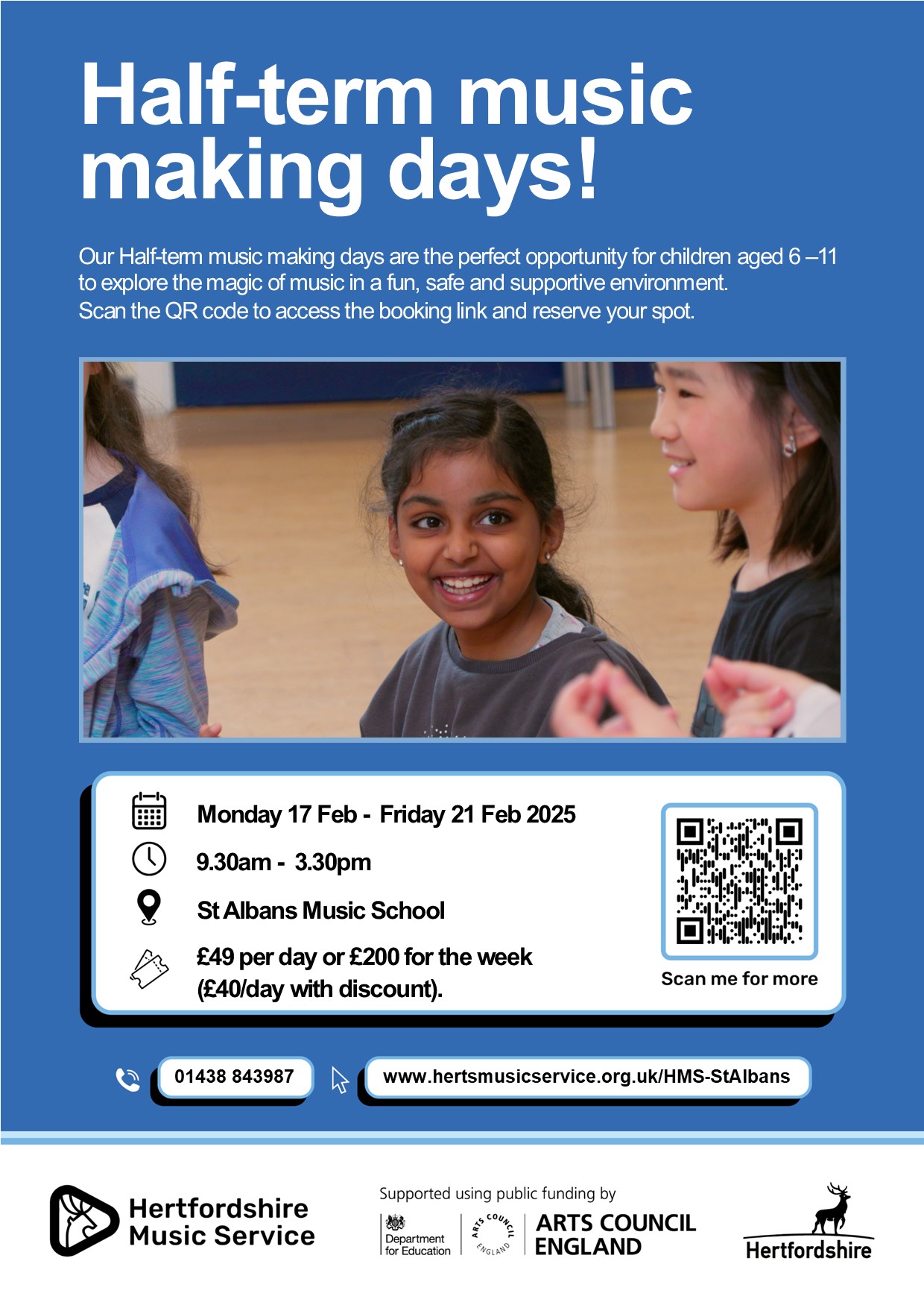 Half-term music making days flyer